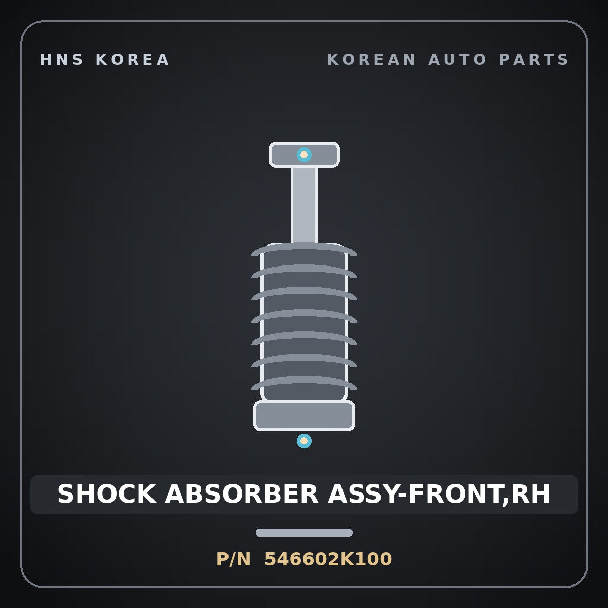 Genuine Mobis SHOCK ABSORBER ASSY-FRONT,RH 546602K100 for Soul 2008 HNS Parts Korea