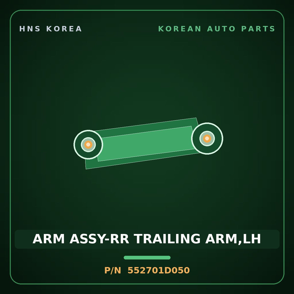 Genuine Mobis ARM ASSY-RR TRAILING ARM,LH 552701D050 for Carens 2006 HNS Parts Korea