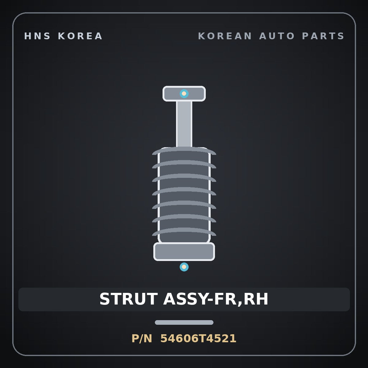 Genuine Mobis STRUT ASSY-FR,RH 54606T4521 for G90 2022 HNS Parts Korea