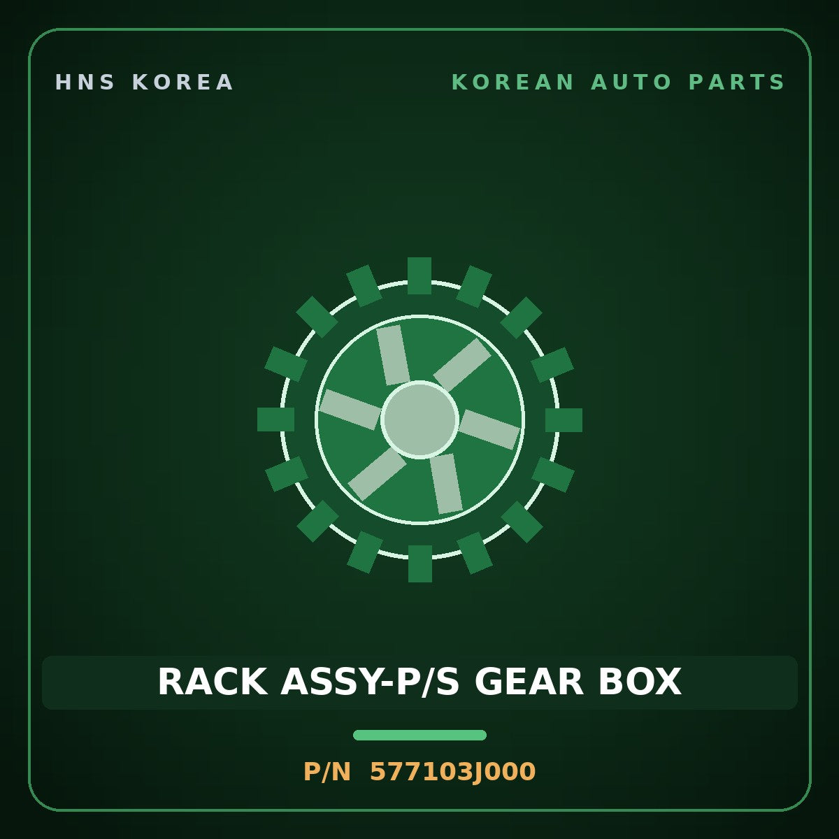 Genuine Mobis RACK ASSY-P/S GEAR BOX 577103J000 for Veracruz 2006 HNS Parts Korea