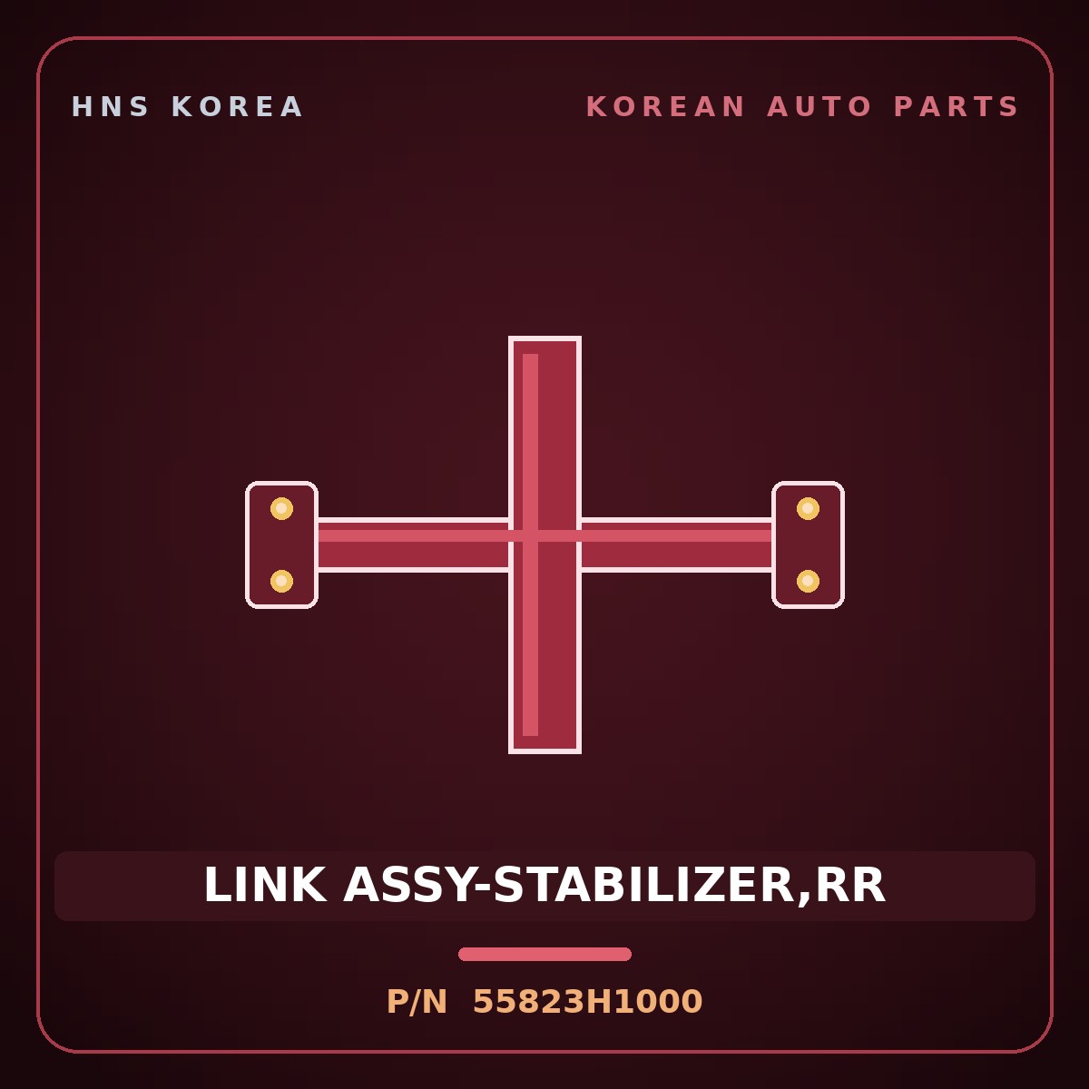 Genuine Mobis LINK ASSY-STABILIZER,RR 55823H1000 for Terracan 2000 HNS Parts Korea