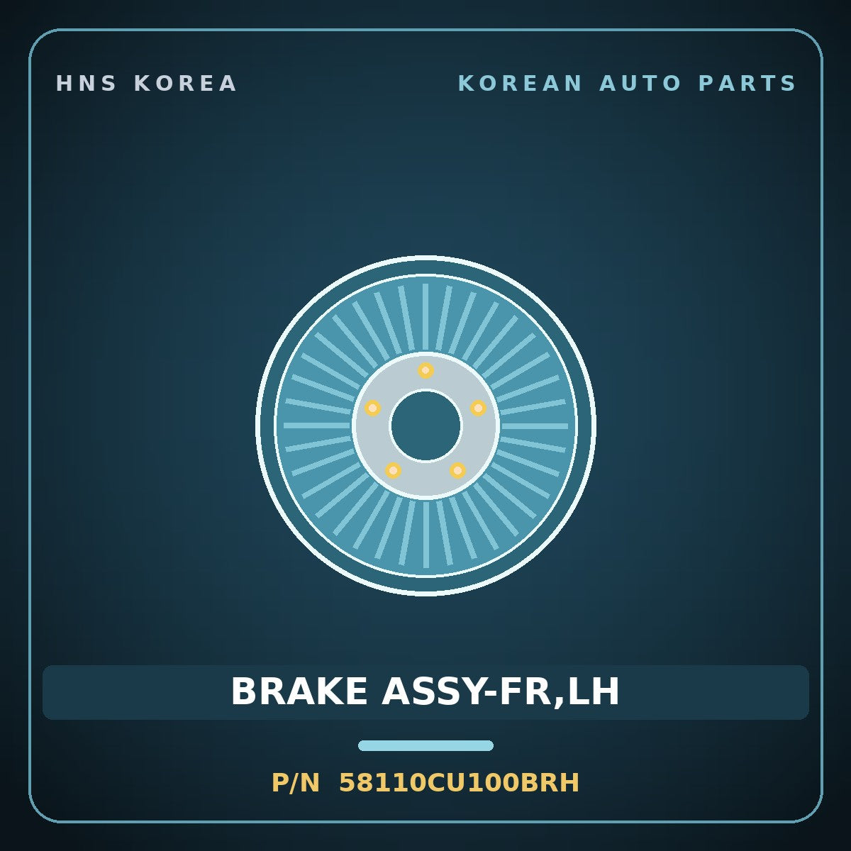 Genuine Mobis BRAKE ASSY-FR,LH 58110CU100BRH for Genesis GV60 2021 HNS Parts Korea