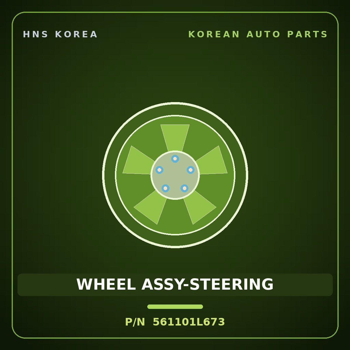 Genuine Mobis WHEEL ASSY-STEERING 561101L673 for Cerato 2006 HNS Parts Korea