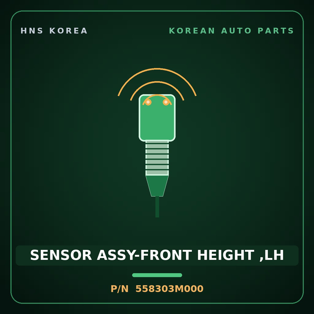 Genuine Mobis SENSOR ASSY-FRONT HEIGHT ,LH 558303M000 for Equus 2007 HNS Parts Korea