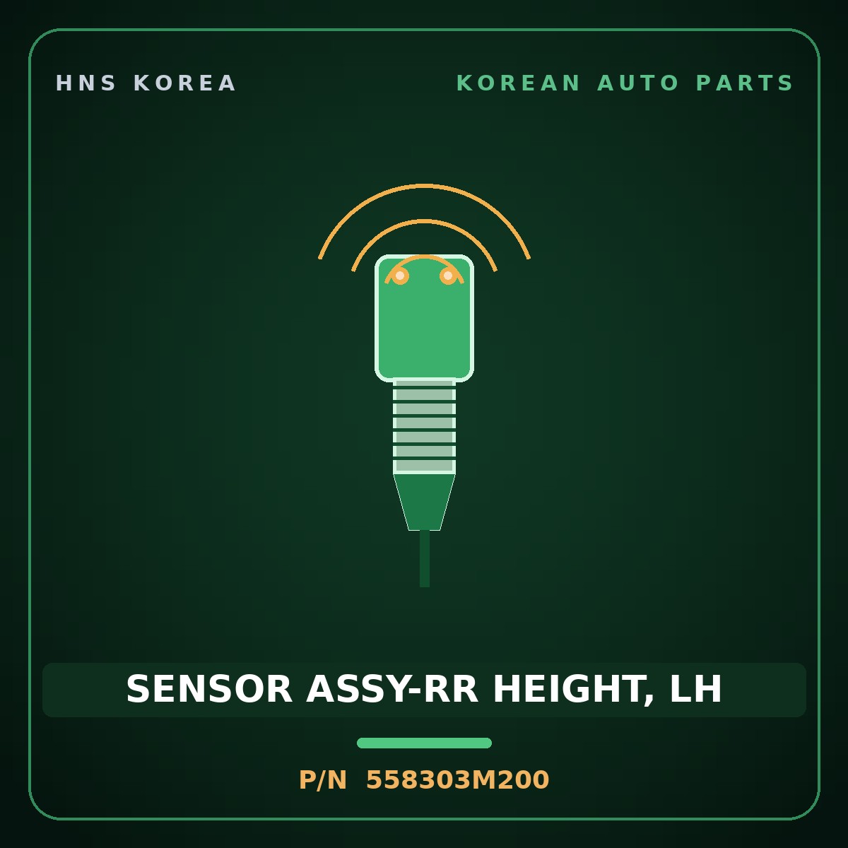 Genuine Mobis SENSOR ASSY-RR HEIGHT, LH 558303M200 for Equus 2007 HNS Parts Korea