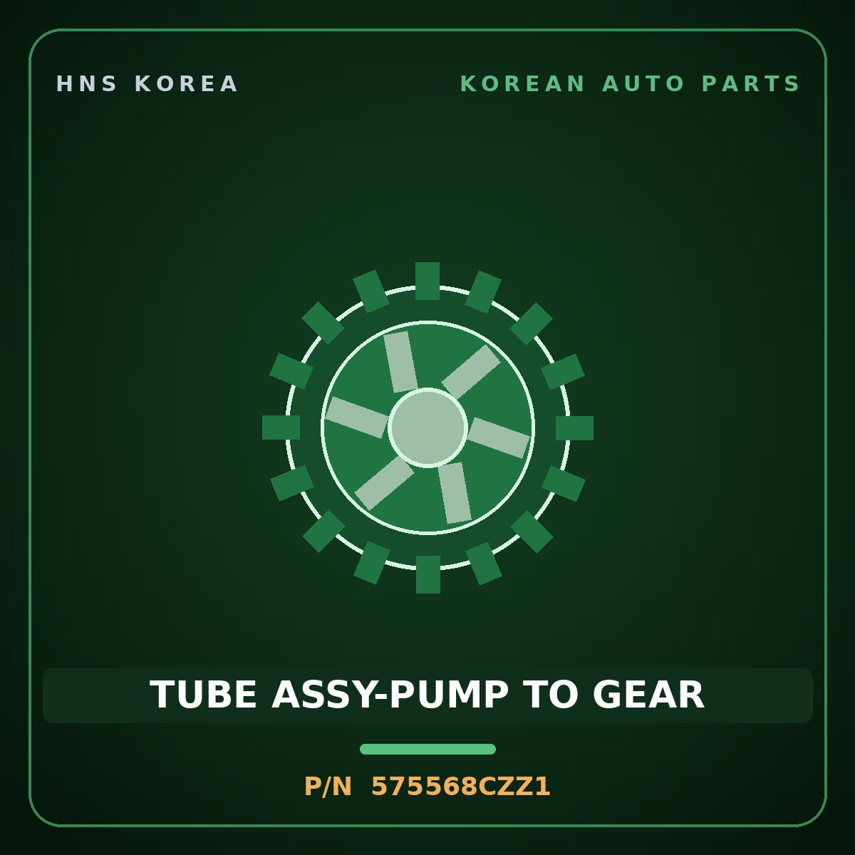 Genuine Mobis TUBE ASSY-PUMP TO GEAR 575568CZZ1 for Aero City 2004 HNS Parts Korea