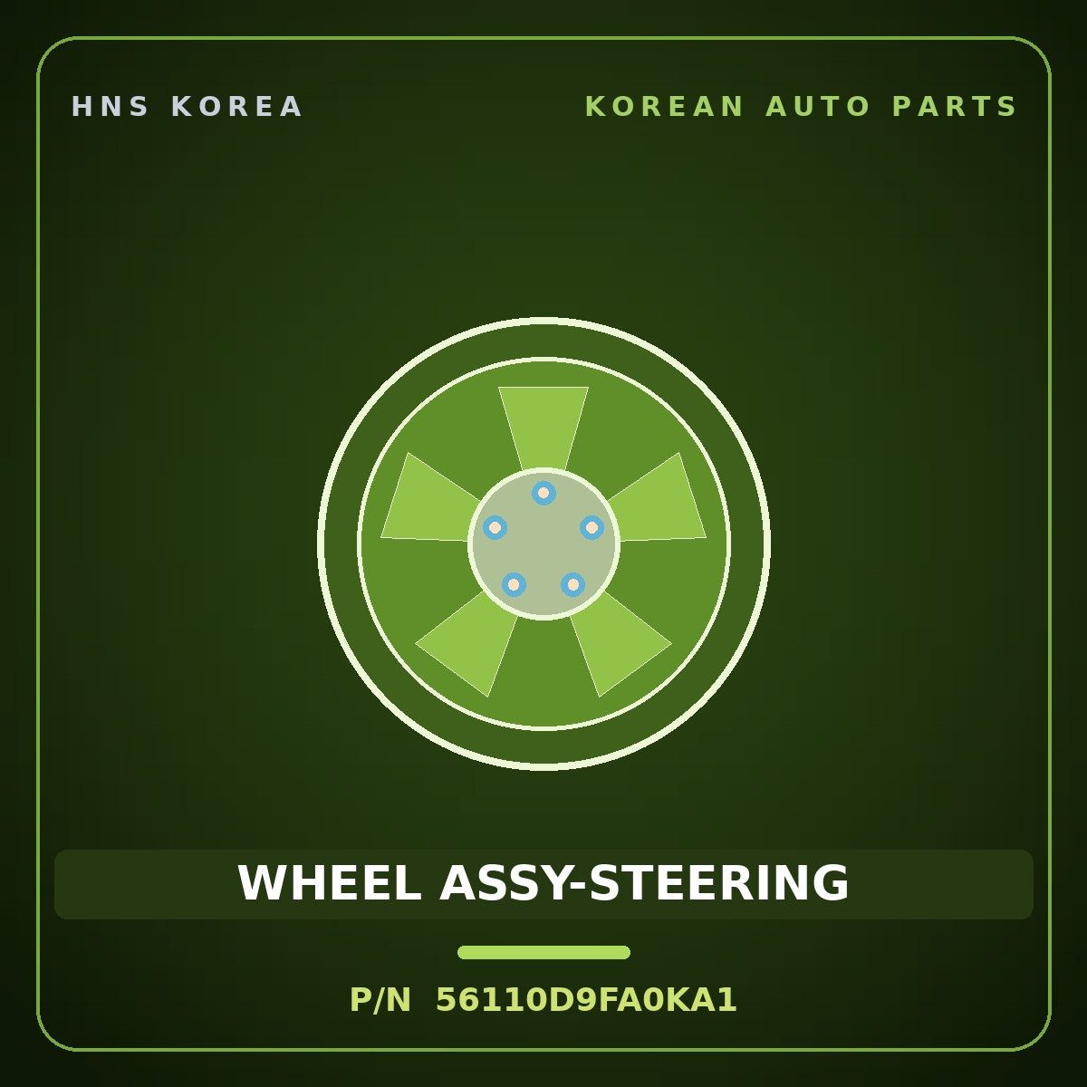 Genuine Mobis WHEEL ASSY-STEERING 56110D9FA0KA1 for Sportage 2019 HNS Parts Korea