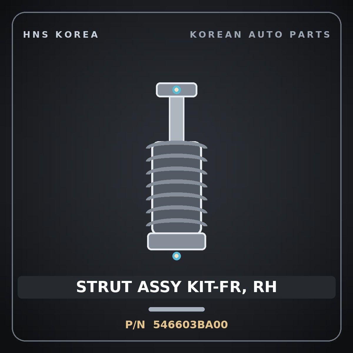 Genuine Mobis STRUT ASSY KIT-FR, RH 546603BA00 for Equus 1999 HNS Parts Korea