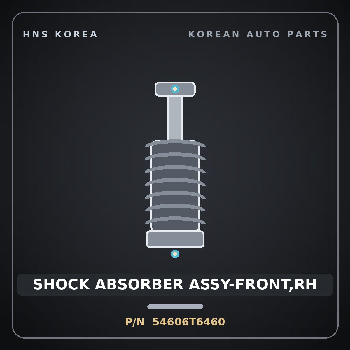 Genuine Mobis SHOCK ABSORBER ASSY-FRONT,RH 54606T6460 for Genesis GV80 2020 HNS Parts Korea