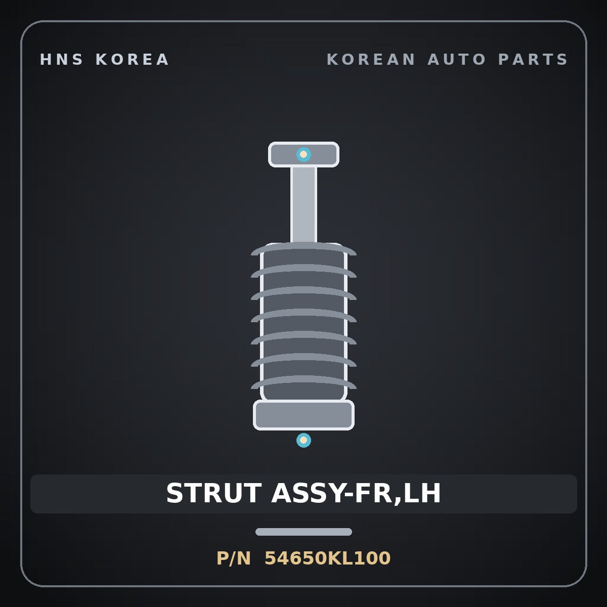 Genuine Mobis STRUT ASSY-FR,LH 54650KL100 for Ioniq 6 2023 HNS Parts Korea