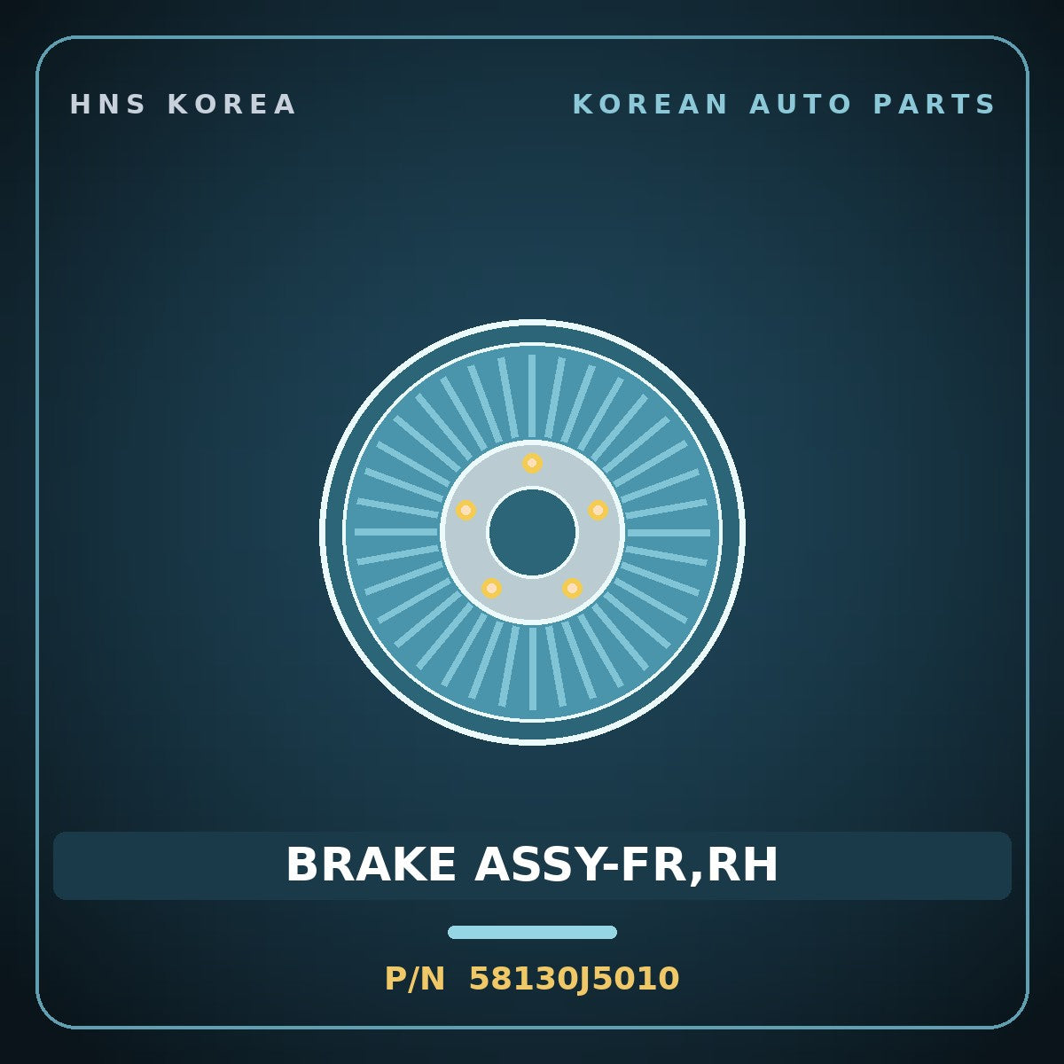 Genuine Mobis BRAKE ASSY-FR,RH 58130J5010 for G70 2017 HNS Parts Korea