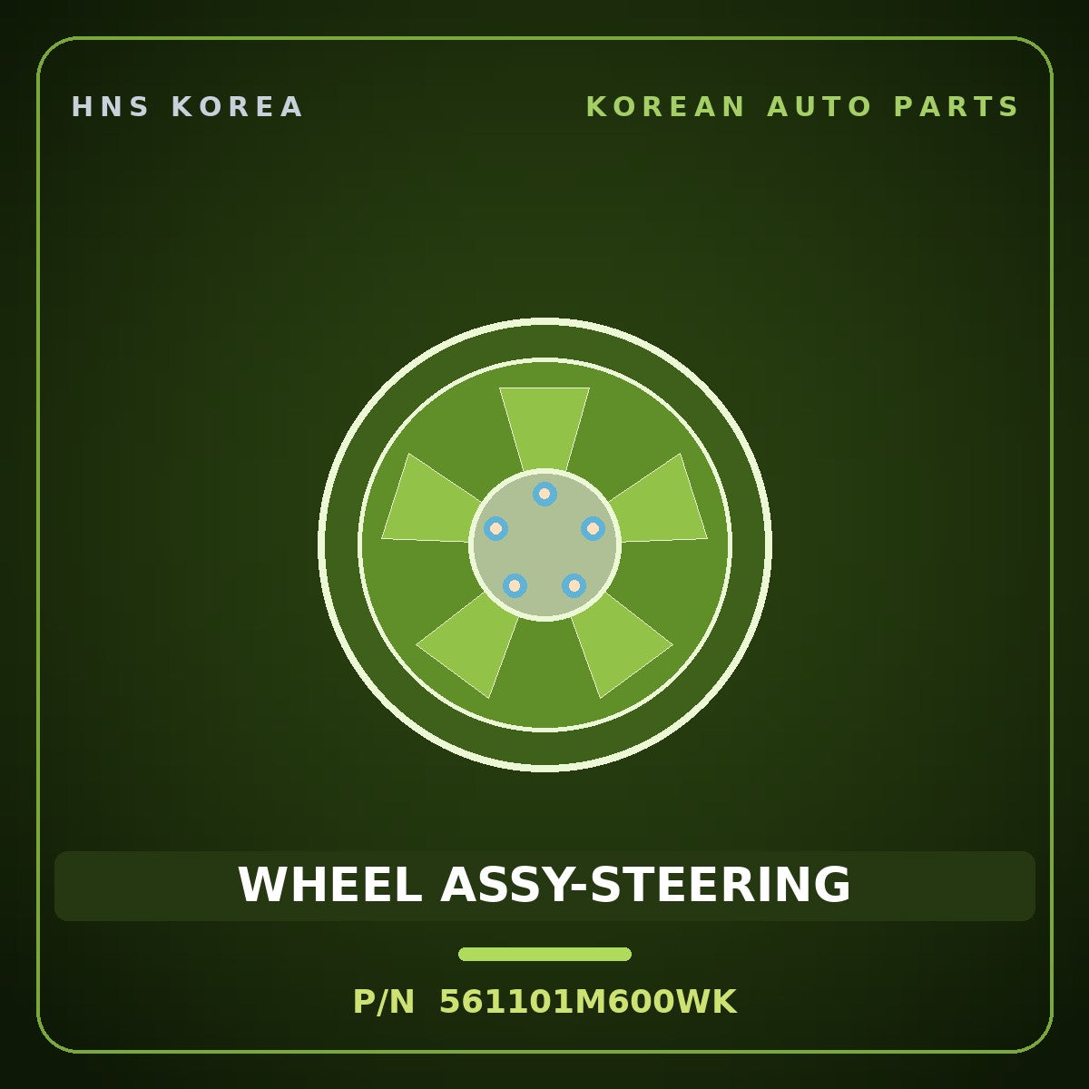 Genuine Mobis WHEEL ASSY-STEERING 561101M600WK for Forte 2008 HNS Parts Korea