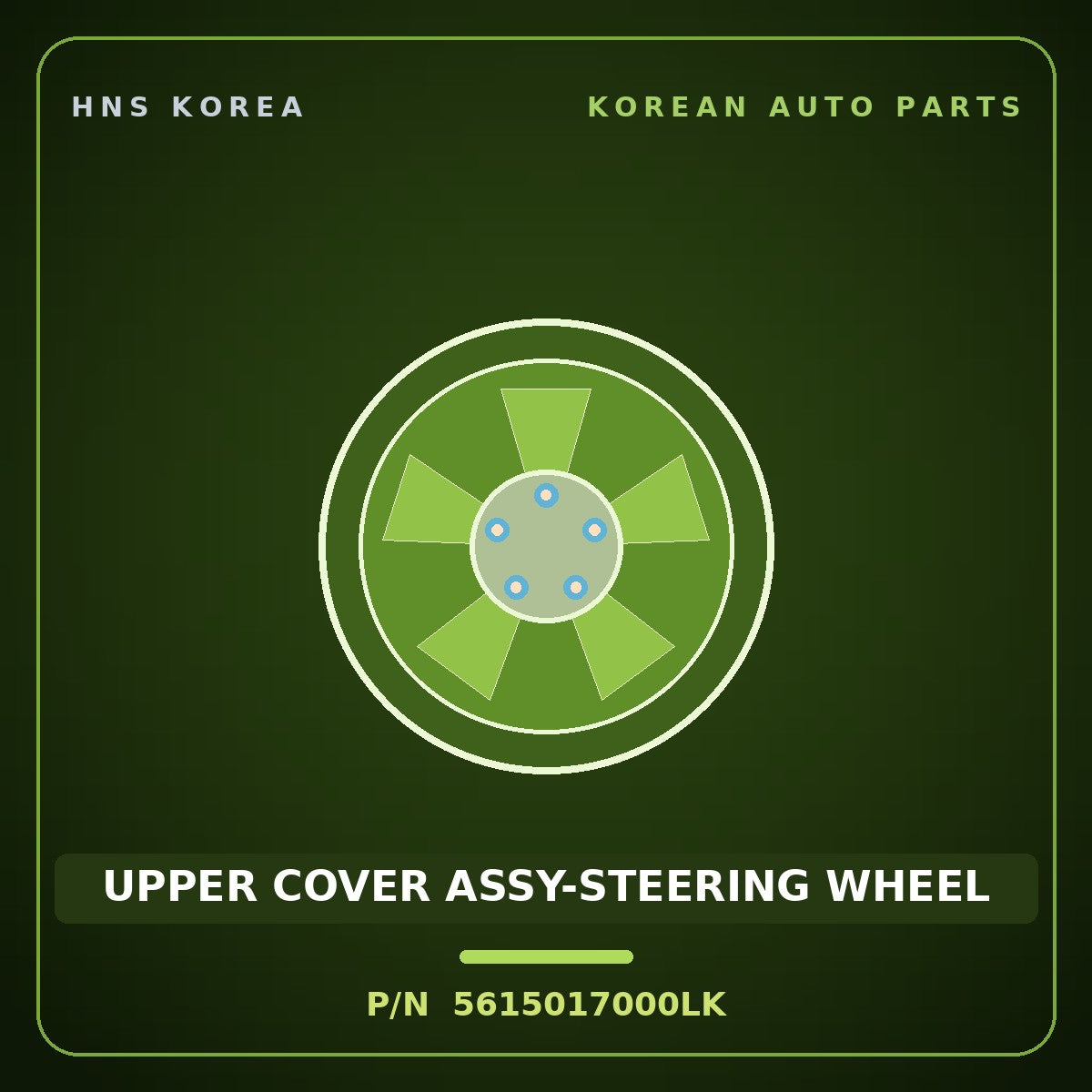 Genuine Mobis UPPER COVER ASSY-STEERING WHEEL 5615017000LK for Lavita 2001 HNS Parts Korea