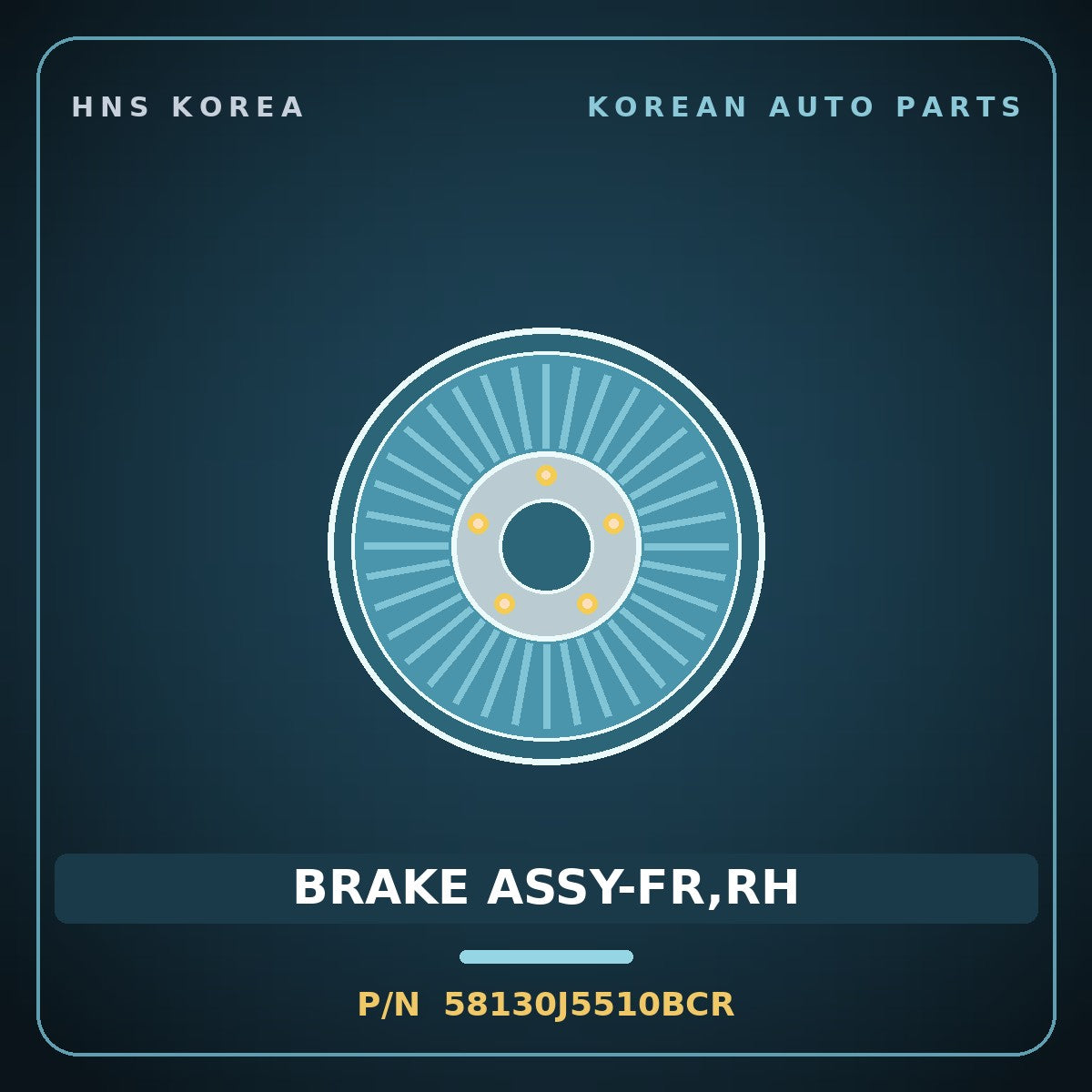 Genuine Mobis BRAKE ASSY-FR,RH 58130J5510BCR for Stinger 2017 HNS Parts Korea