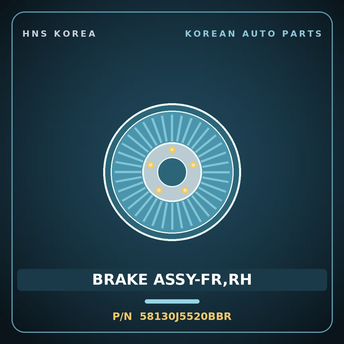 Genuine Mobis BRAKE ASSY-FR,RH 58130J5520BBR for G70 2020 HNS Parts Korea