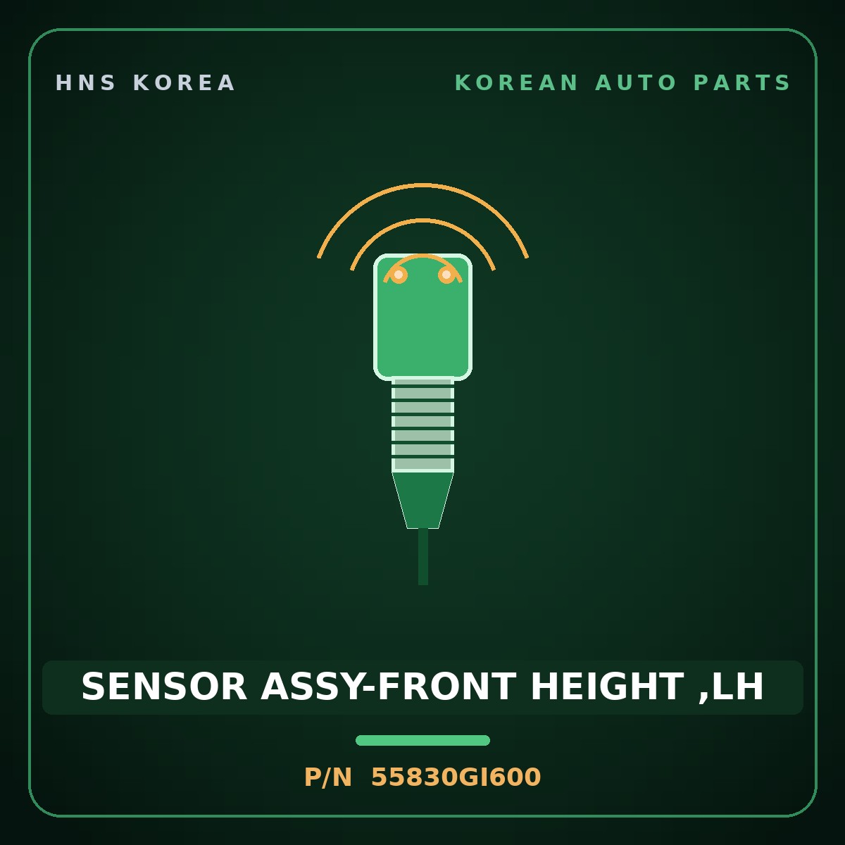 Genuine Mobis SENSOR ASSY-FRONT HEIGHT ,LH 55830GI600 for Ioniq 5 2024 HNS Parts Korea