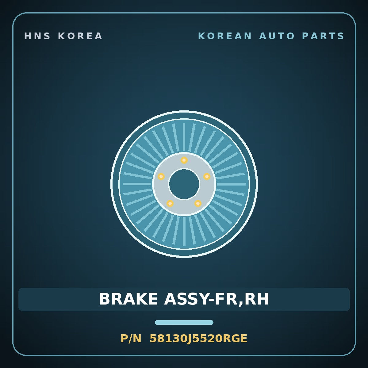 Genuine Mobis BRAKE ASSY-FR,RH 58130J5520RGE for G70 2021 HNS Parts Korea