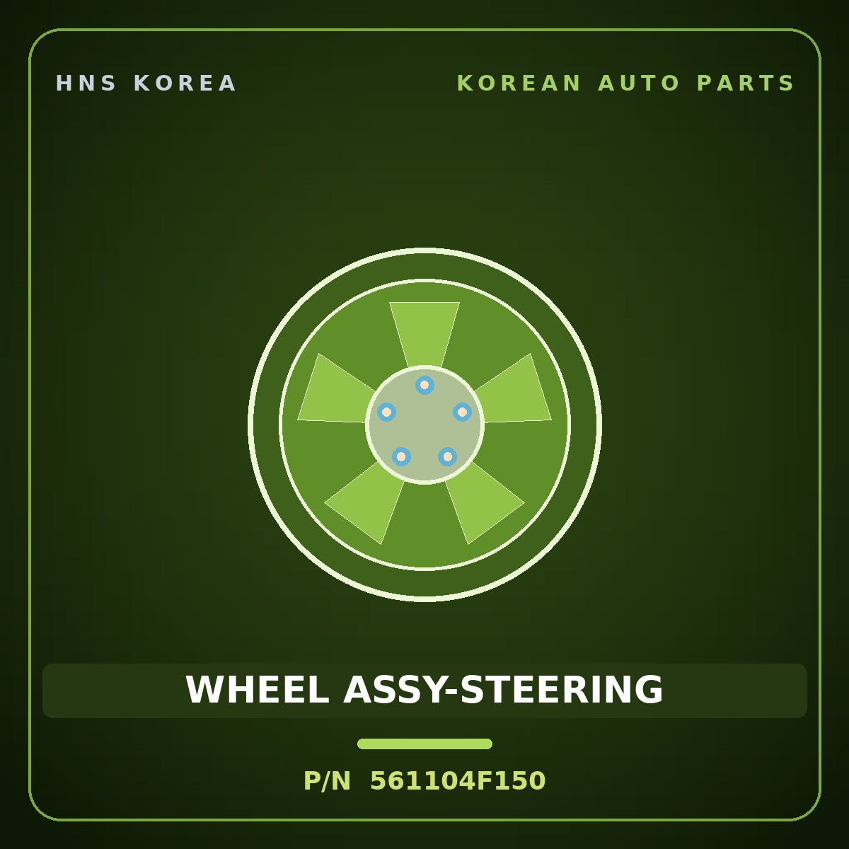 Genuine Mobis WHEEL ASSY-STEERING 561104F150 for Porter 2004 HNS Parts Korea