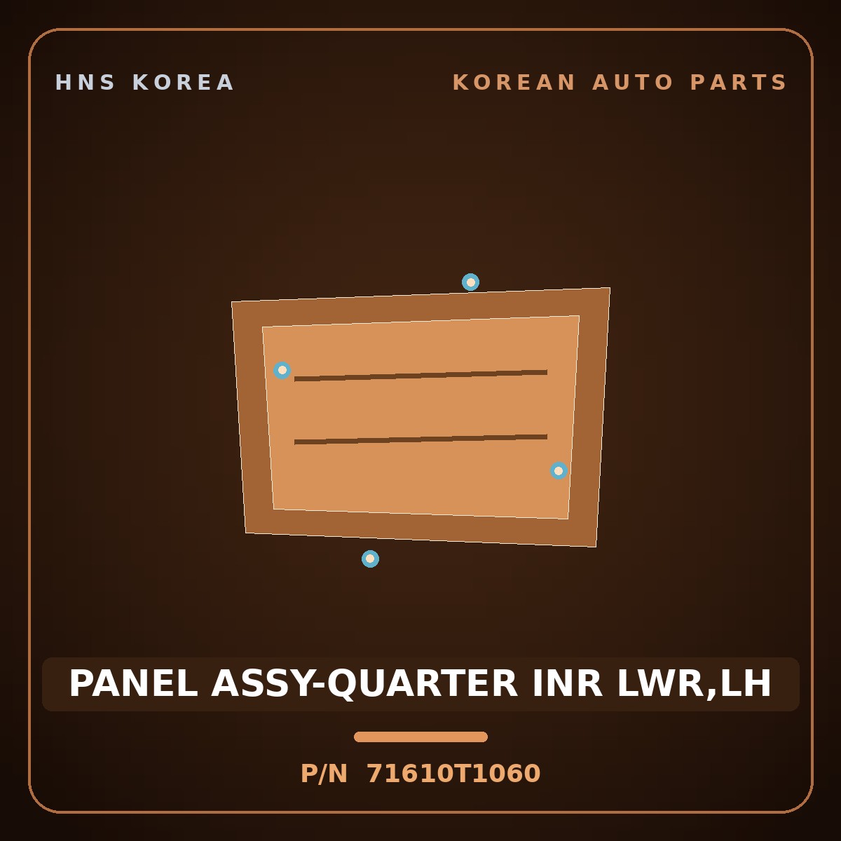 Genuine Mobis PANEL ASSY-QUARTER INR LWR,LH 71610T1060 for G80 2020 HNS Parts Korea
