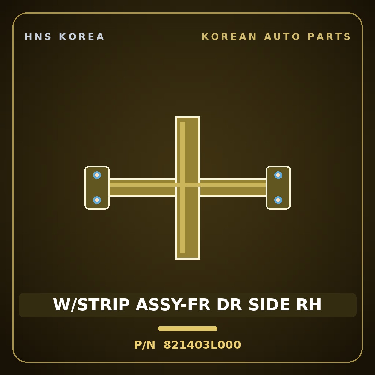 Genuine Mobis W/STRIP ASSY-FR DR SIDE RH 821403L000 for Grandeur 2005 HNS Parts Korea