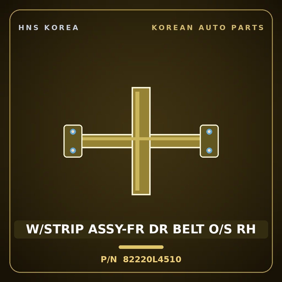 Genuine Mobis W/STRIP ASSY-FR DR BELT O/S RH 82220L4510 for Sonata 2023 HNS Parts Korea