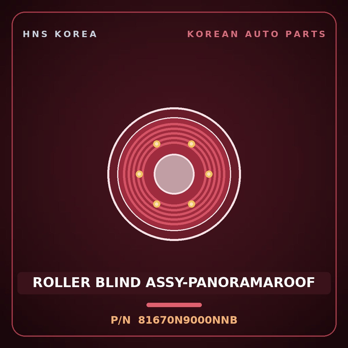 Genuine Mobis ROLLER BLIND ASSY-PANORAMAROOF 81670N9000NNB for Tucson 2021 HNS Parts Korea