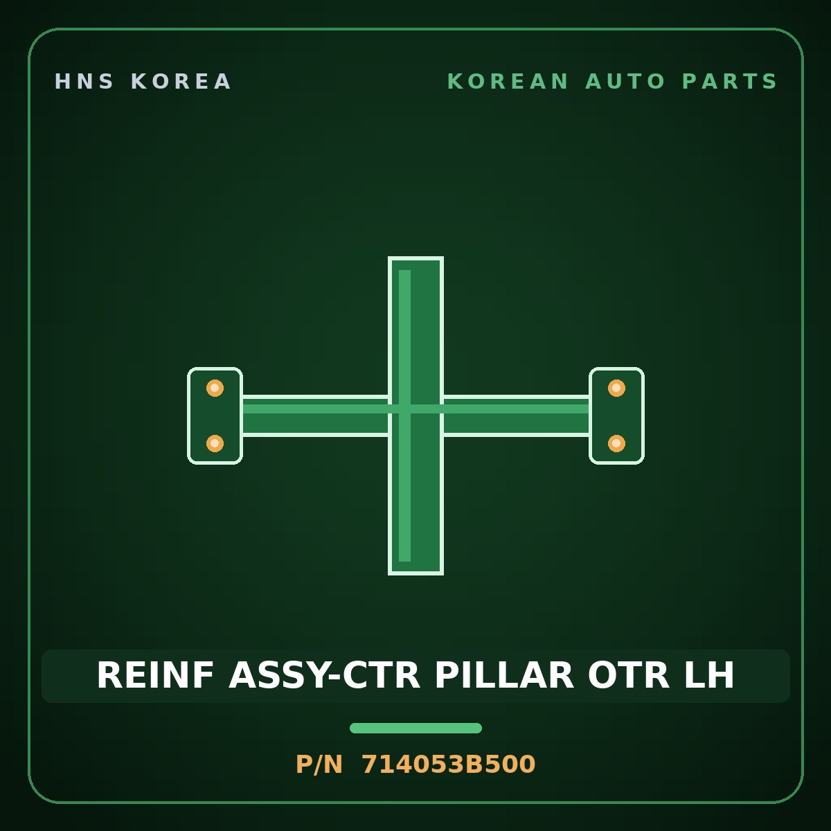 Genuine Mobis REINF ASSY-CTR PILLAR OTR LH 714053B500 for Equus 1999 HNS Parts Korea