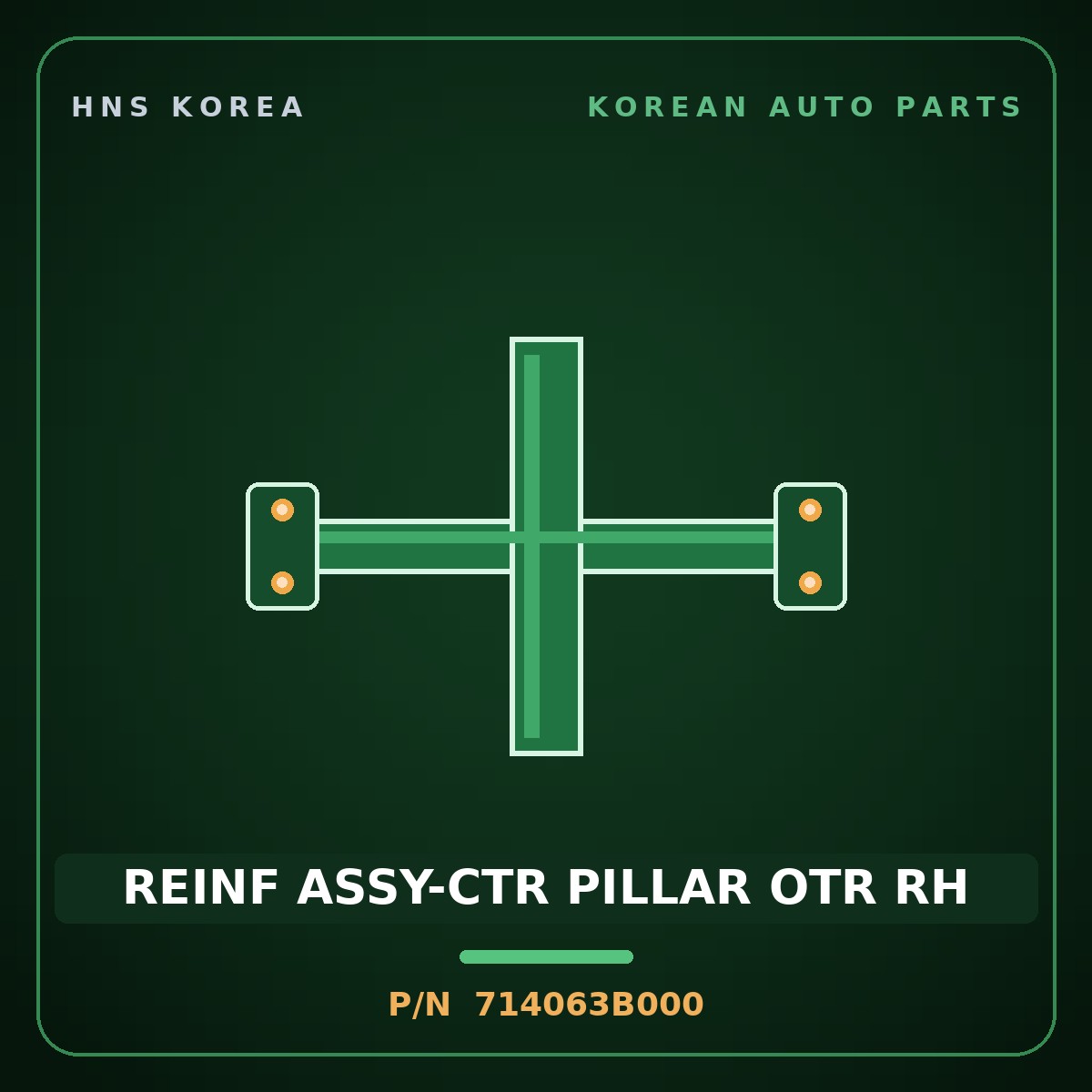 Genuine Mobis REINF ASSY-CTR PILLAR OTR RH 714063B000 for Equus 1999 HNS Parts Korea