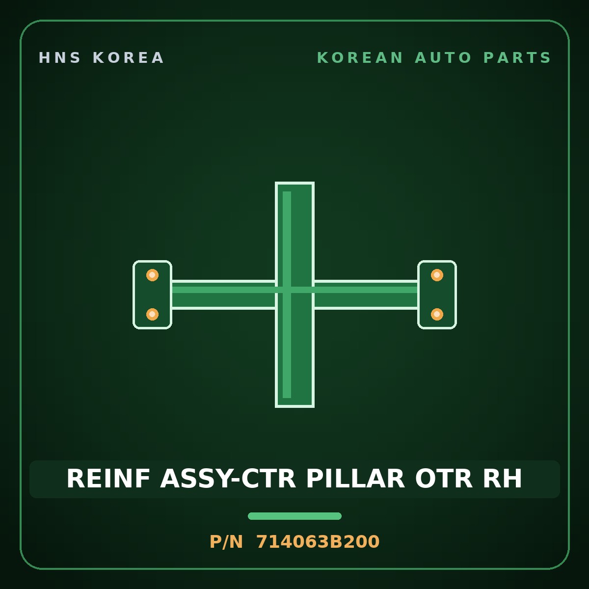 Genuine Mobis REINF ASSY-CTR PILLAR OTR RH 714063B200 for Equus 2001 HNS Parts Korea