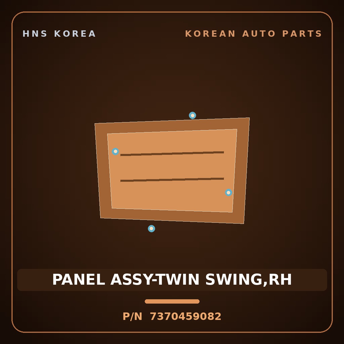 Genuine Mobis PANEL ASSY-TWIN SWING,RH 7370459082 for Solati 2014 HNS Parts Korea