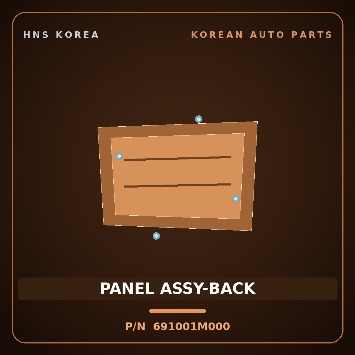Genuine Mobis PANEL ASSY-BACK 691001M000 for Forte 2008 HNS Parts Korea