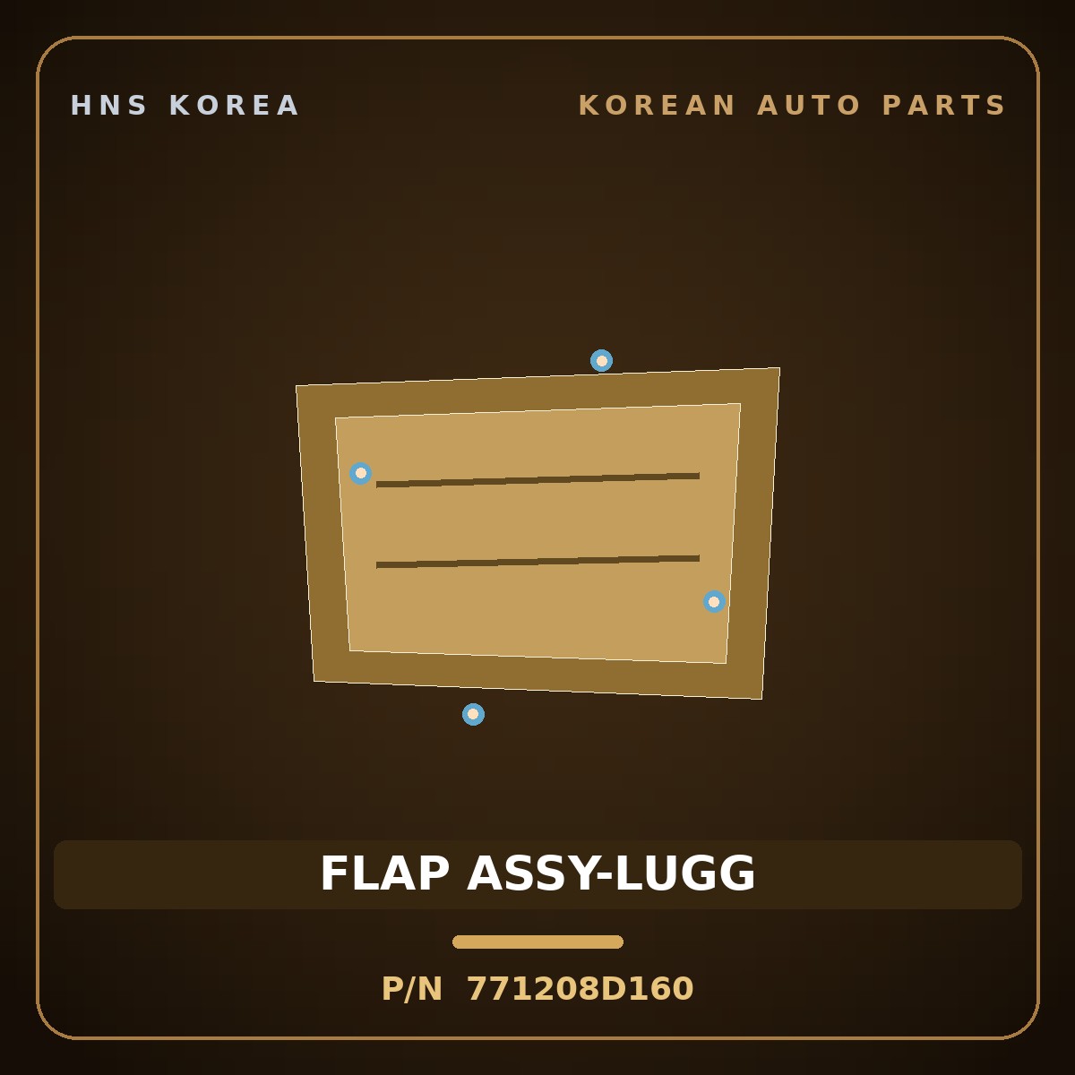 Genuine Mobis FLAP ASSY-LUGG 771208D160 for Universe 2006 HNS Parts Korea