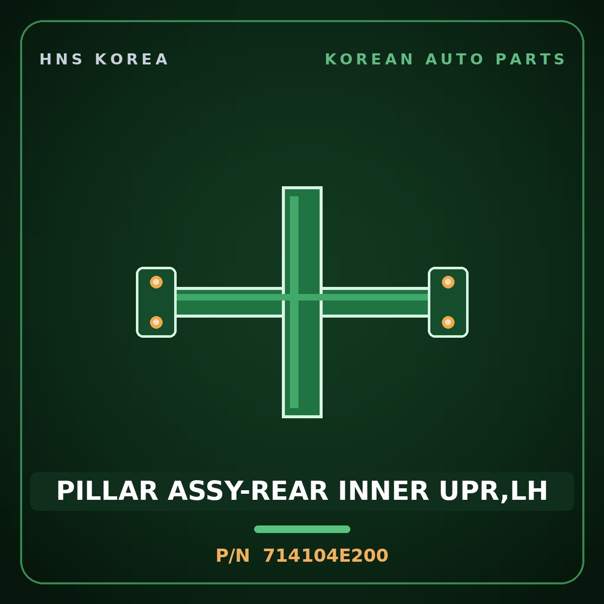 Genuine Mobis PILLAR ASSY-REAR INNER UPR,LH 714104E200 for Bongo 2004 HNS Parts Korea