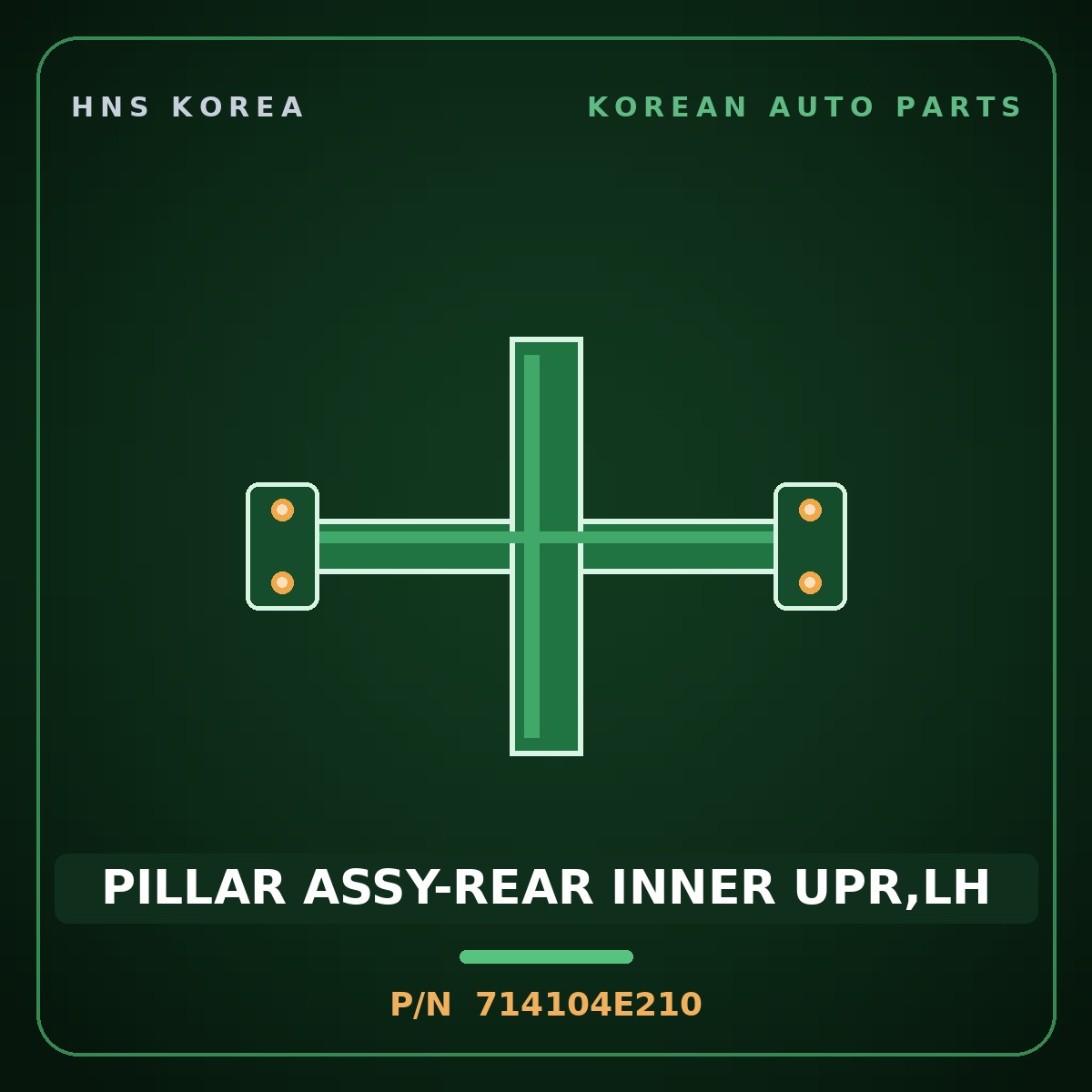 Genuine Mobis PILLAR ASSY-REAR INNER UPR,LH 714104E210 for Bongo 2004 HNS Parts Korea