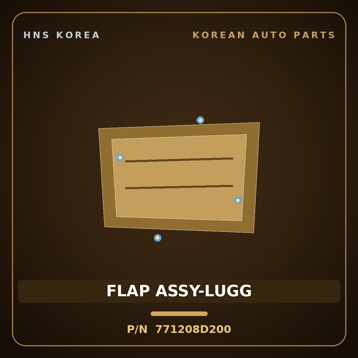 Genuine Mobis FLAP ASSY-LUGG 771208D200 for Universe 2006 HNS Parts Korea