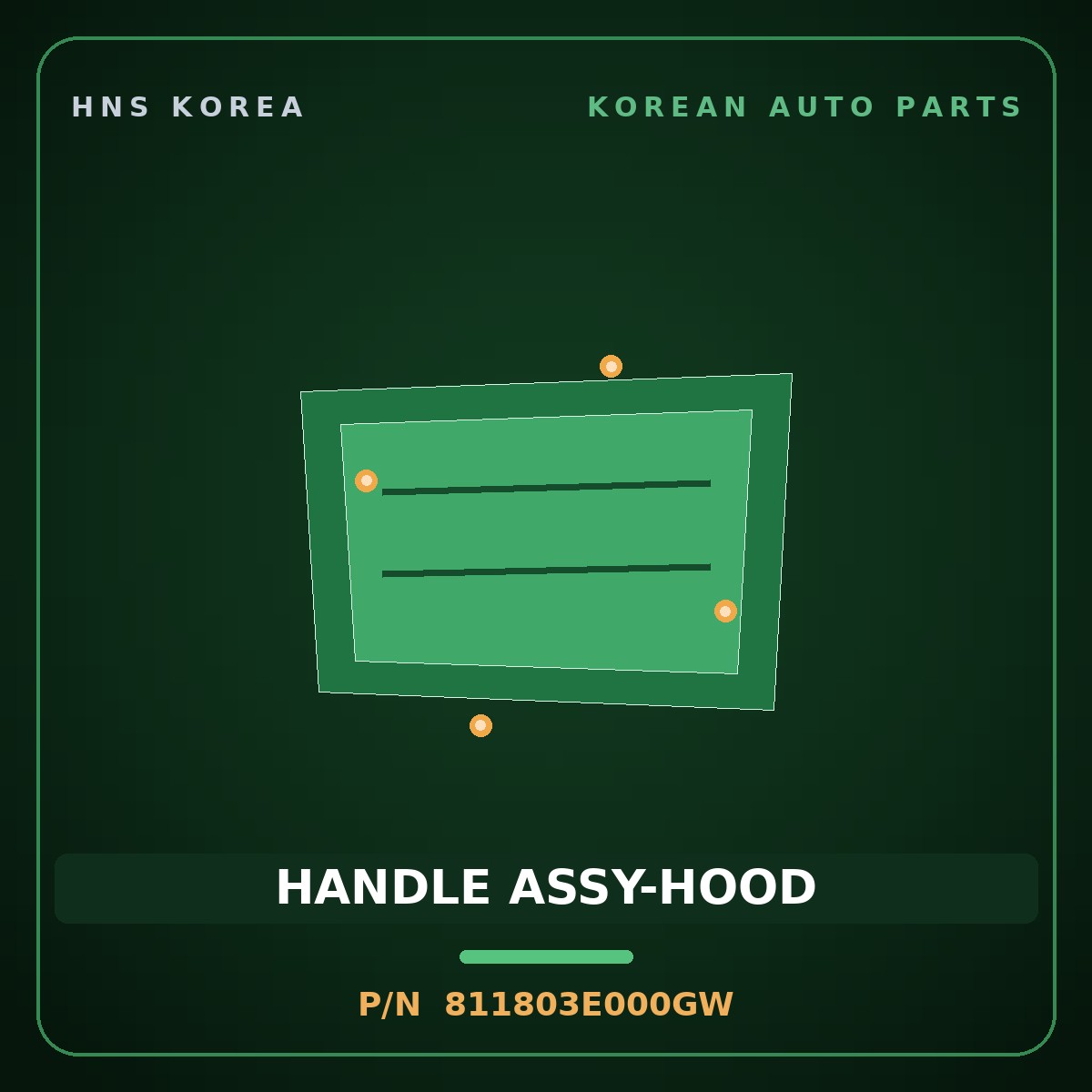 Genuine Mobis HANDLE ASSY-HOOD 811803E000GW for Sorento 2002 HNS Parts Korea