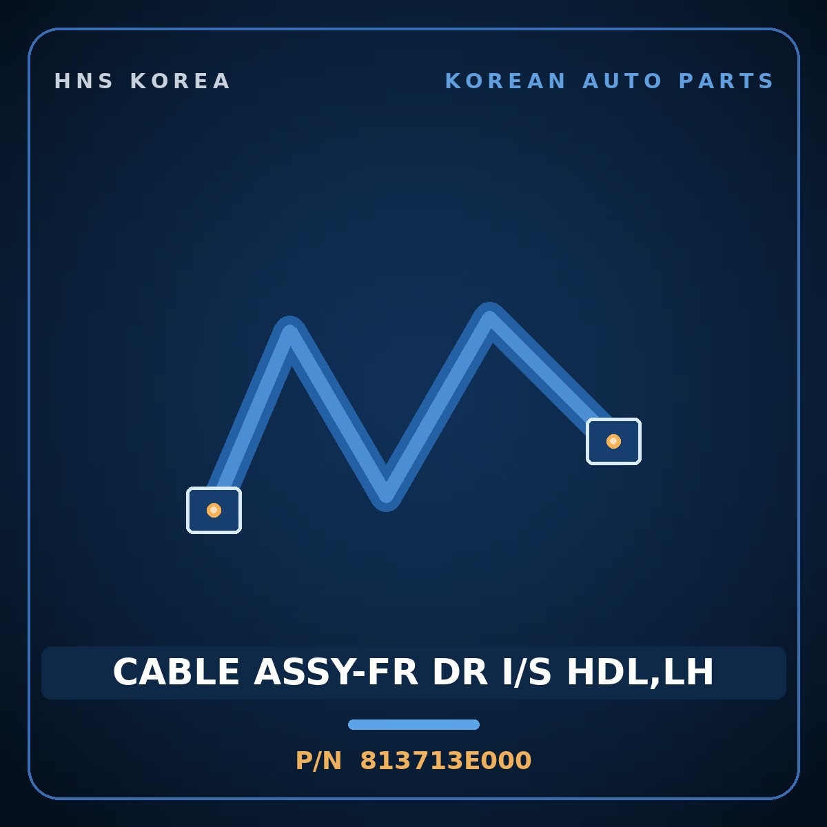 Genuine Mobis CABLE ASSY-FR DR I/S HDL,LH 813713E000 for Sorento 2002 HNS Parts Korea
