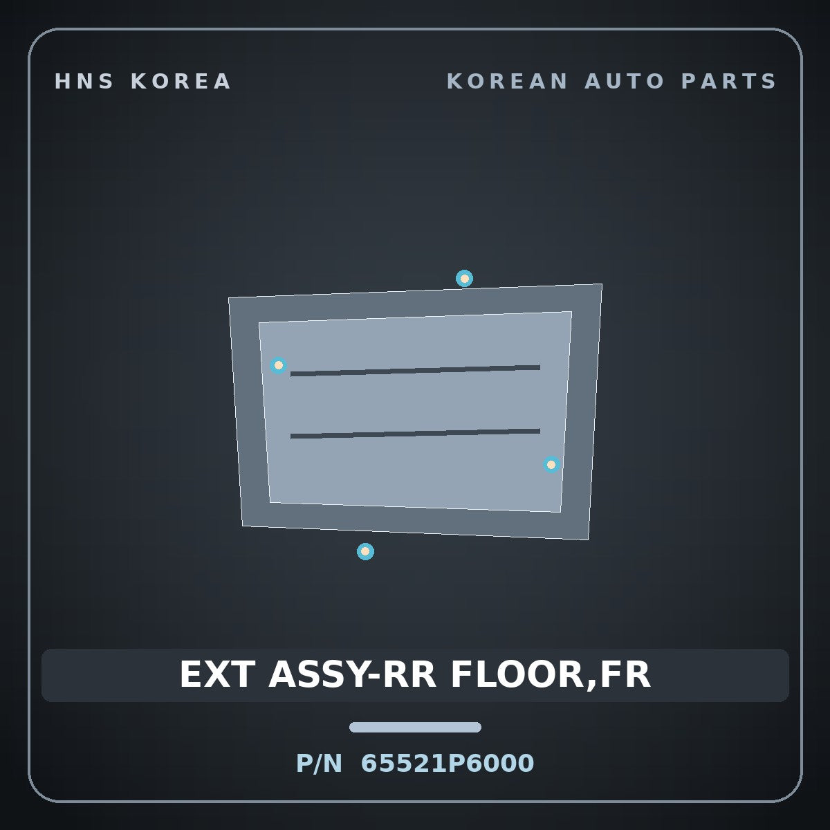 Genuine Mobis EXT ASSY-RR FLOOR,FR 65521P6000 for Santa Fe 2024 HNS Parts Korea