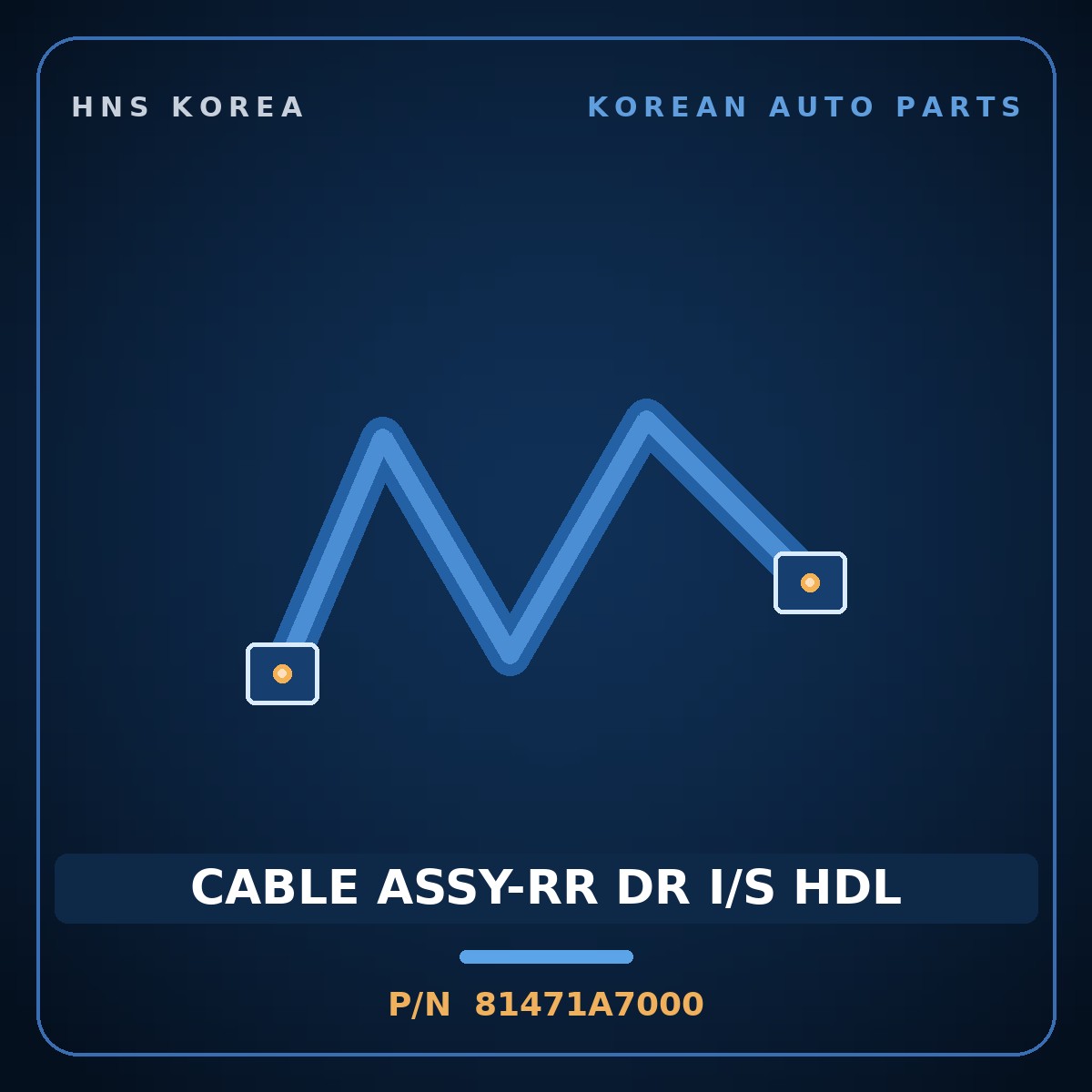 Genuine Mobis CABLE ASSY-RR DR I/S HDL 81471A7000 for K3 2012 HNS Parts Korea