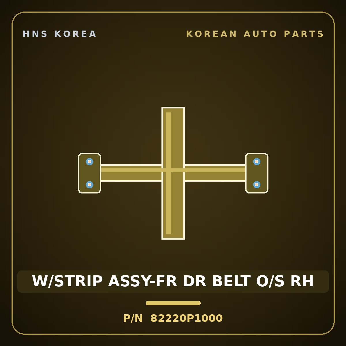 Genuine Mobis W/STRIP ASSY-FR DR BELT O/S RH 82220P1000 for Sportage 2022 HNS Parts Korea