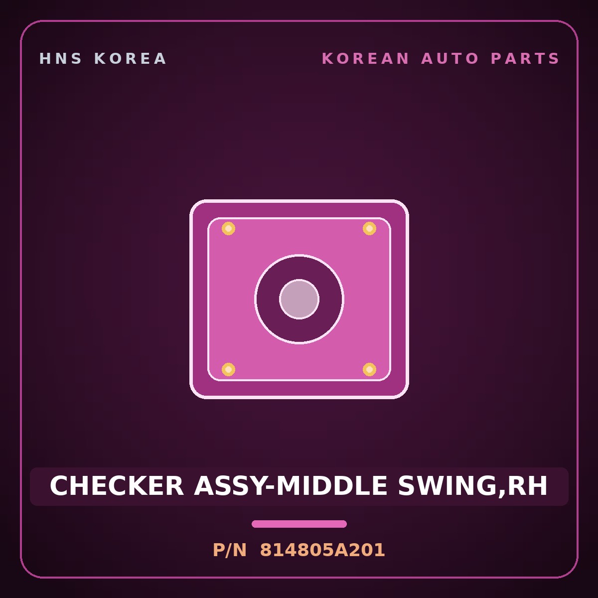 Genuine Mobis CHECKER ASSY-MIDDLE SWING,RH 814805A201 for County 1998 HNS Parts Korea