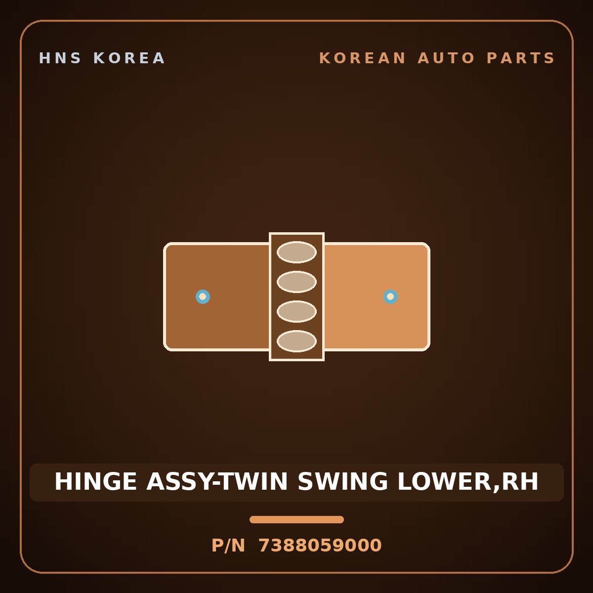 Genuine Mobis HINGE ASSY-TWIN SWING LOWER,RH 7388059000 for Solati 2014 HNS Parts Korea