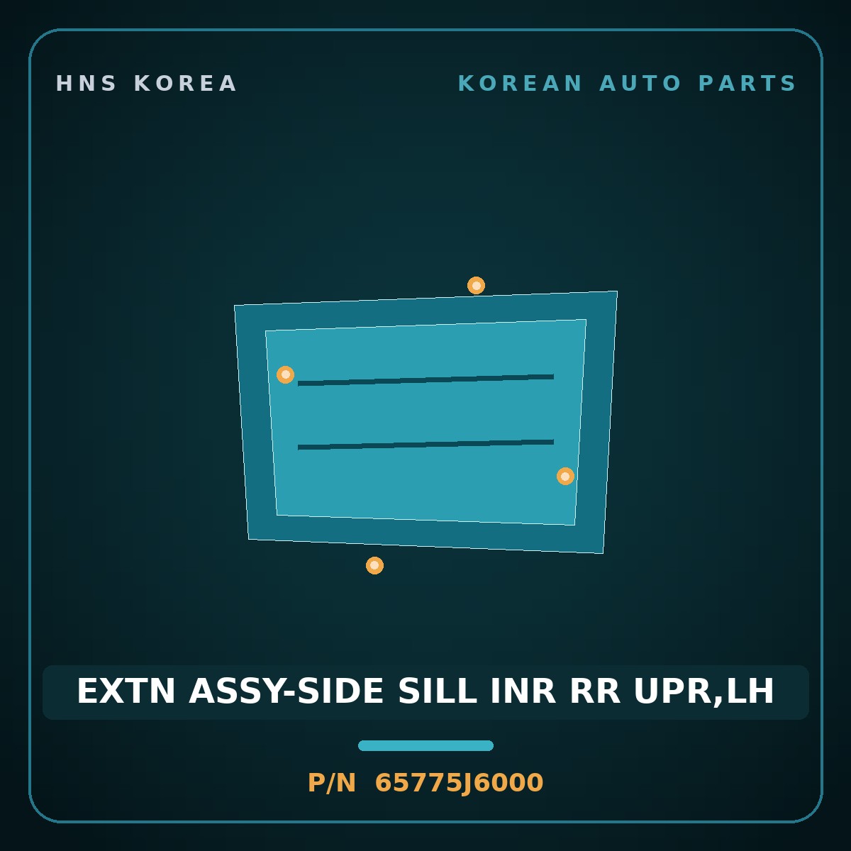 Genuine Mobis EXTN ASSY-SIDE SILL INR RR UPR,LH 65775J6000 for K9 2021 HNS Parts Korea