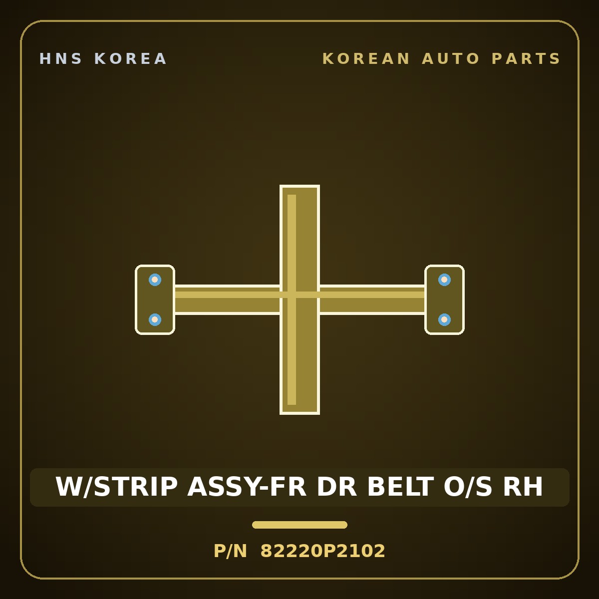 Genuine Mobis W/STRIP ASSY-FR DR BELT O/S RH 82220P2102 for Sorento 2023 HNS Parts Korea