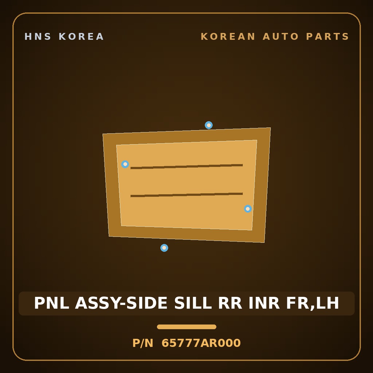 Genuine Mobis PNL ASSY-SIDE SILL RR INR FR,LH 65777AR000 for Genesis GV70 2021 HNS Parts Korea