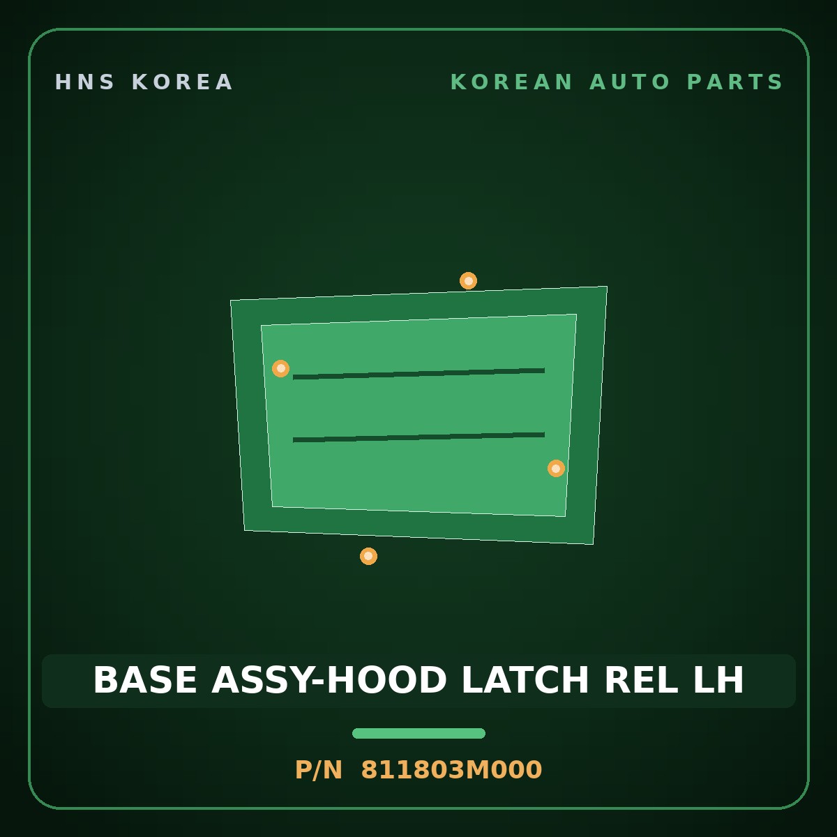 Genuine Mobis BASE ASSY-HOOD LATCH REL LH 811803M000 for Carnival 2007 HNS Parts Korea