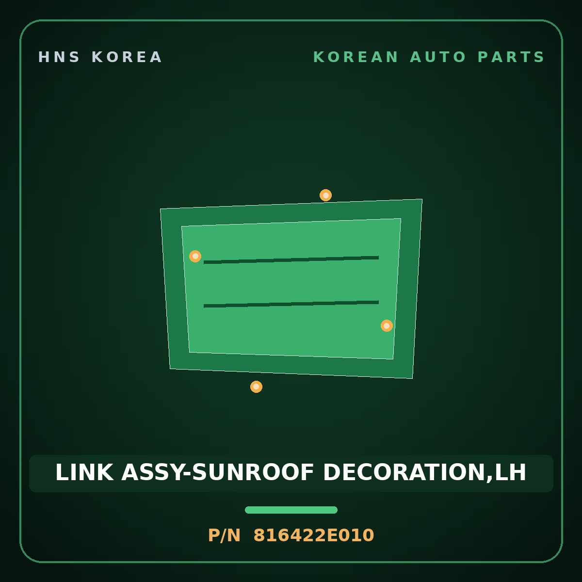 Genuine Mobis LINK ASSY-SUNROOF DECORATION,LH 816422E010 for Tucson 2004 HNS Parts Korea