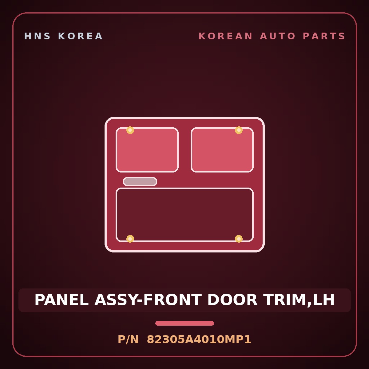 Genuine Mobis PANEL ASSY-FRONT DOOR TRIM,LH 82305A4010MP1 for Carens 2012 HNS Parts Korea