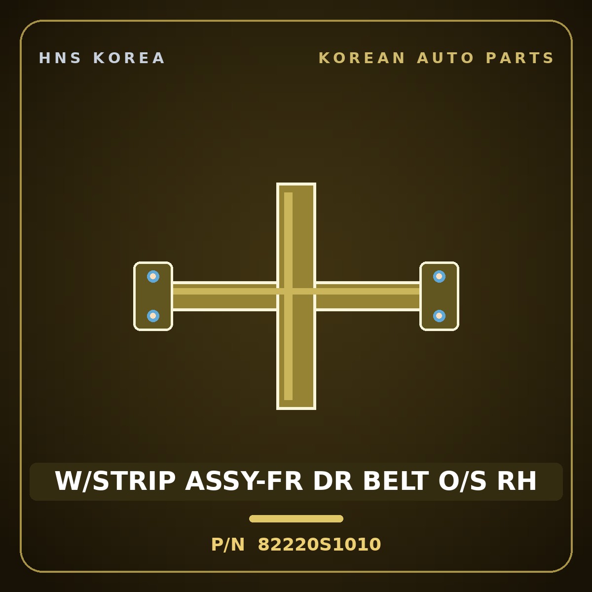 Genuine Mobis W/STRIP ASSY-FR DR BELT O/S RH 82220S1010 for Santa Fe 2020 HNS Parts Korea