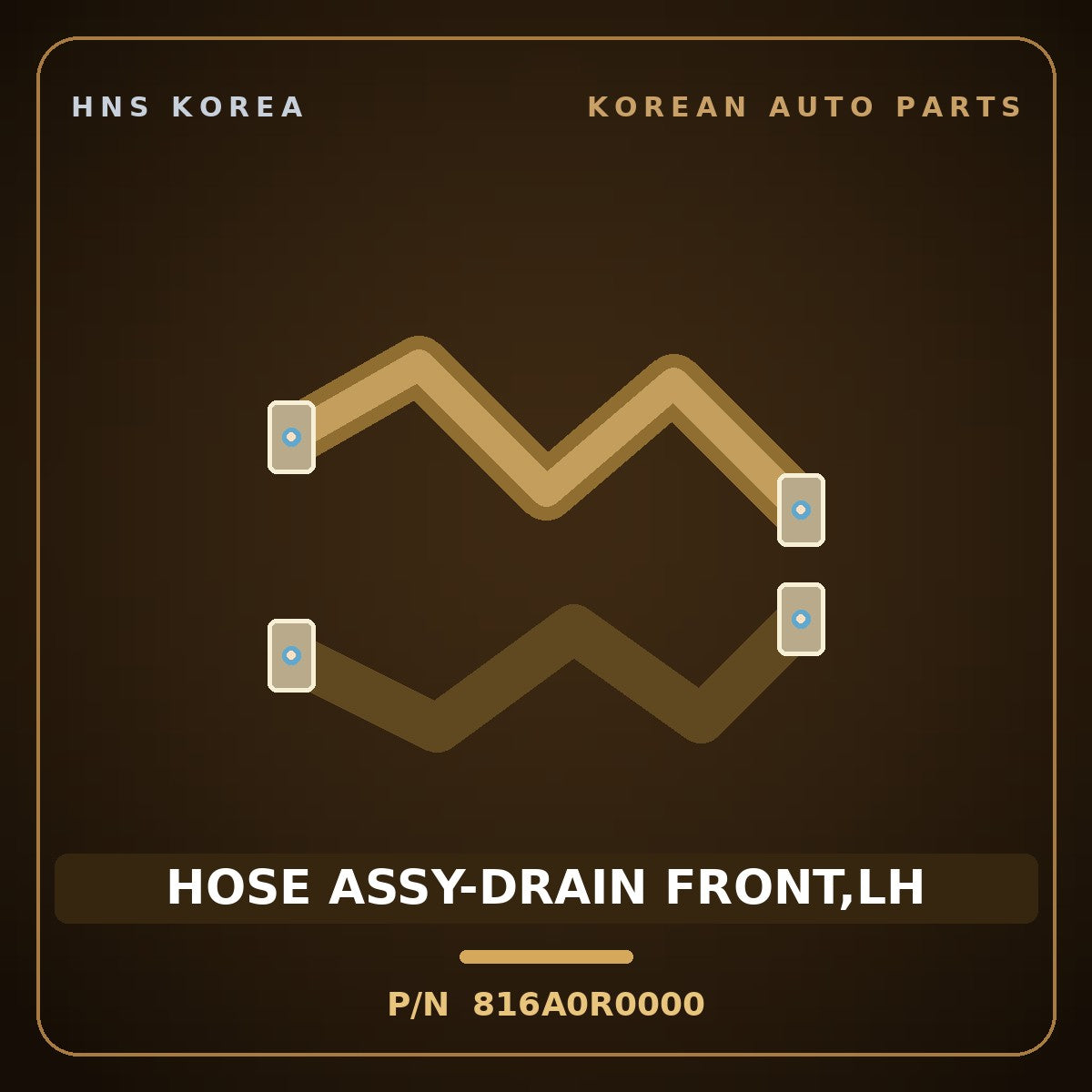 Genuine Mobis HOSE ASSY-DRAIN FRONT,LH 816A0R0000 for Carnival 2024 HNS Parts Korea